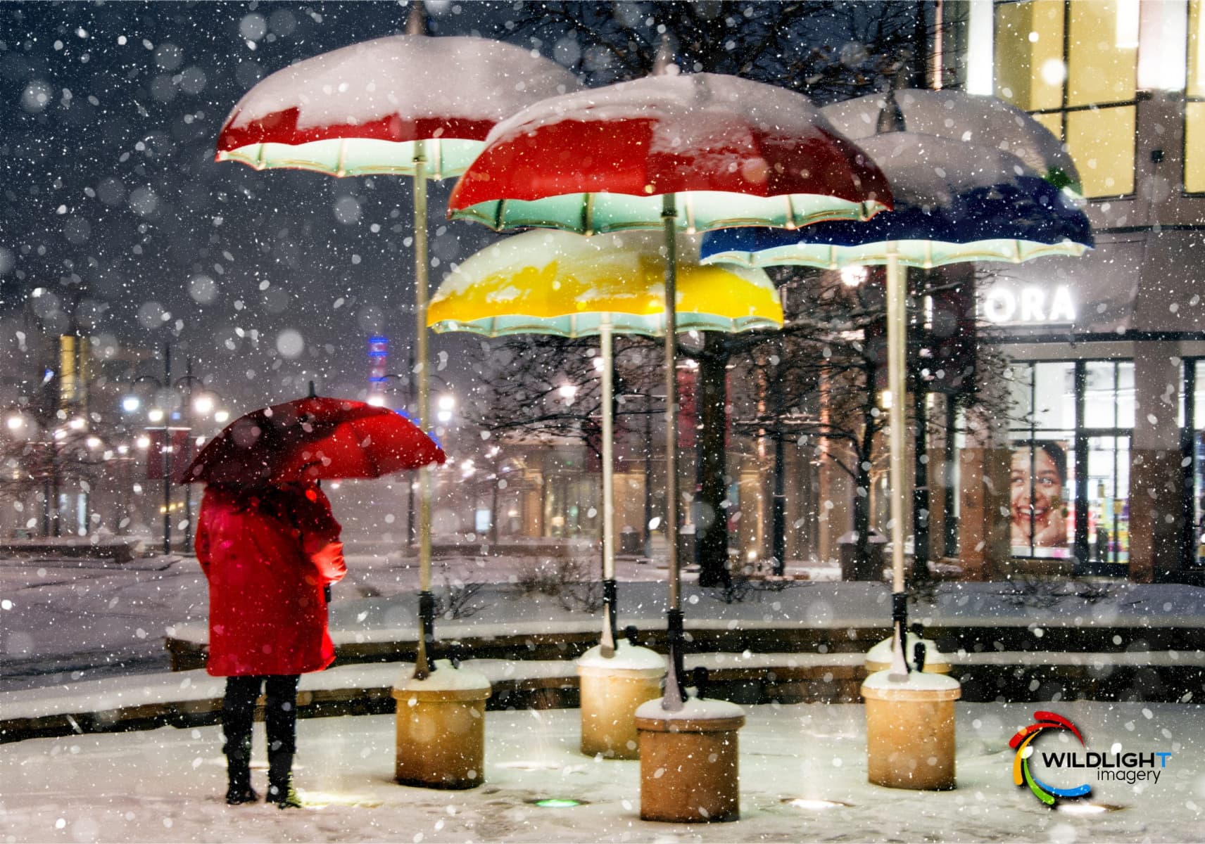 Red Umbrella, Snow